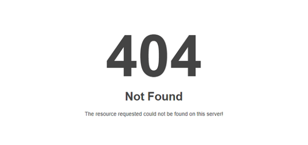 404 error message displayed with no custom page to retain users